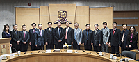 CUHK representatives welcome the delegation from Beihang University